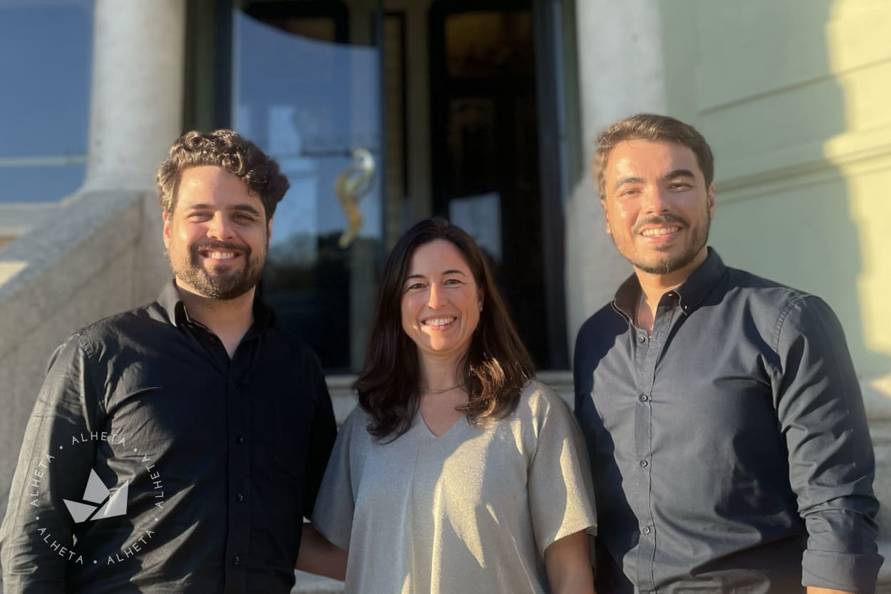 CCO Vila Foz - Susana Tavares, ladeada de Marcus Motta e Mario Nogueira (Co-Founders ALHETA®)